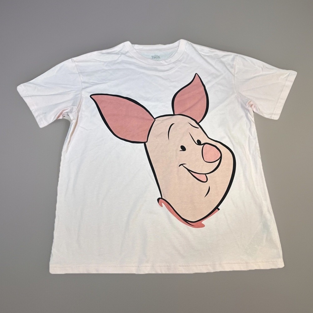 Disney Parks Piglet Double-Sided T-Shirt for Adults Winnie the Pooh Size LG NWOT